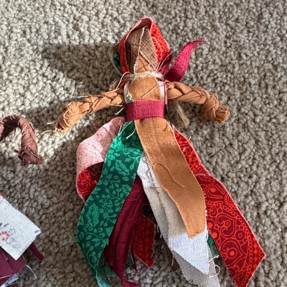 Handcrafted Patchwork Rag Dolls Set - Picture 9 of 9